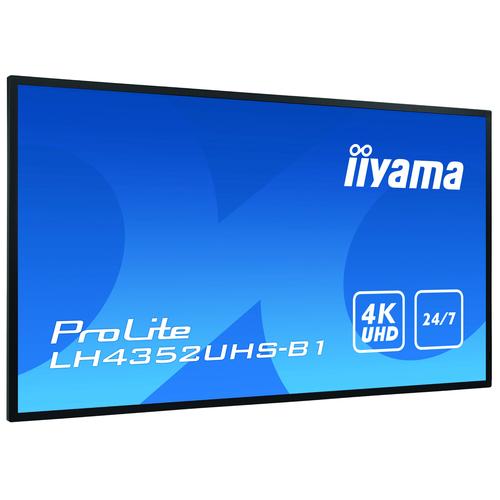 iiyama LH4352UHS-B1 pantalla de señalización Pantalla plana para señalización digital 108 cm (42.5") IPS 4K Ultra HD Negro Proce