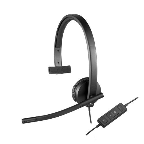 Logitech USB Headset H570e Auriculares Alámbrico Diadema Oficina/Centro de llamadas Negro - Imagen 1