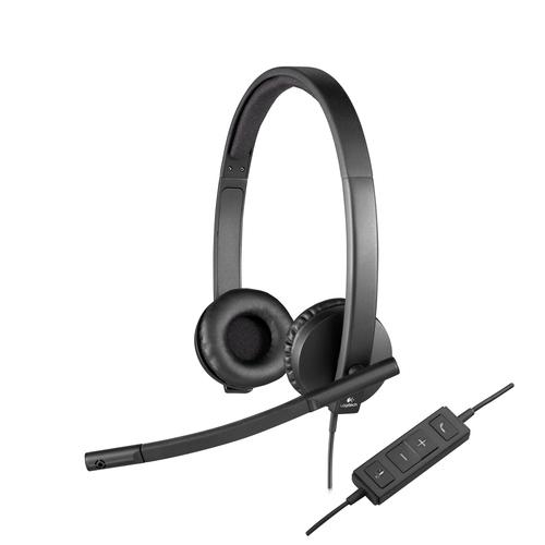 Logitech USB Headset H570e Auriculares Alámbrico Diadema Oficina/Centro de llamadas Negro