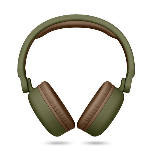 445615 auricular y casco Auriculares Diadema Conector de 3,5 mm MicroUSB Bluetooth Marrón, Verde - Imagen 1