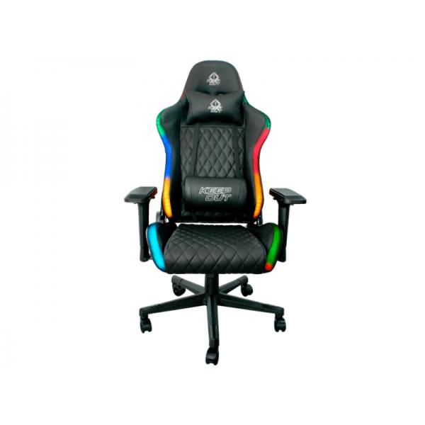 XSPRO-RGB silla para videojuegos Butaca para jugar Asiento acolchado Negro - Imagen 1