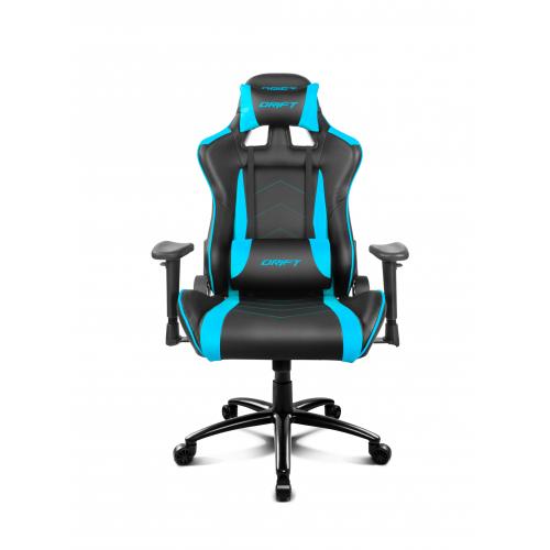 DR150BL silla para videojuegos Silla para videojuegos universal Asiento acolchado Negro, Azul - Imagen 1