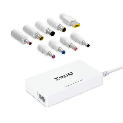 TooQ Cargador automático universal slim multi tensión para portátil 100W con USB 2A y 9 conectores - Imagen 1