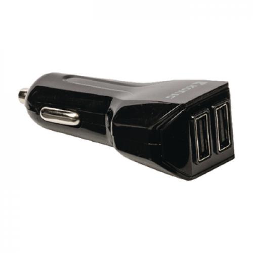 Adaptador universal USB de dos puertos de 1 A y 2,1 A para vehículo - Imagen 1