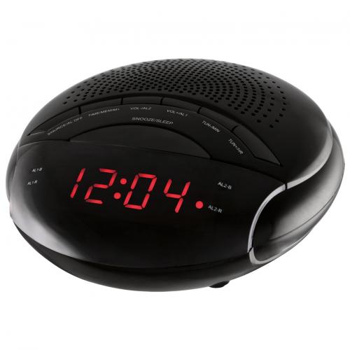 Radio reloj despertador nevir nvr - 335dd negro sintonizador am - fm - Imagen 1