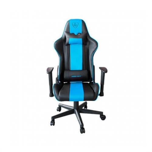 Silla gaming keep out racing pro blue turquoise incluye cojines - Imagen 1