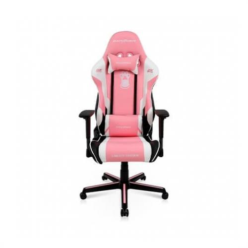 Silla gaming dxracer racing pink - white incluye cojines cervical y lumbar - gc - r95 - pwm - z1 - 81 - Imagen 1