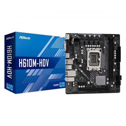 H610M-HDV Intel H610 LGA 1700 micro ATX - Imagen 1