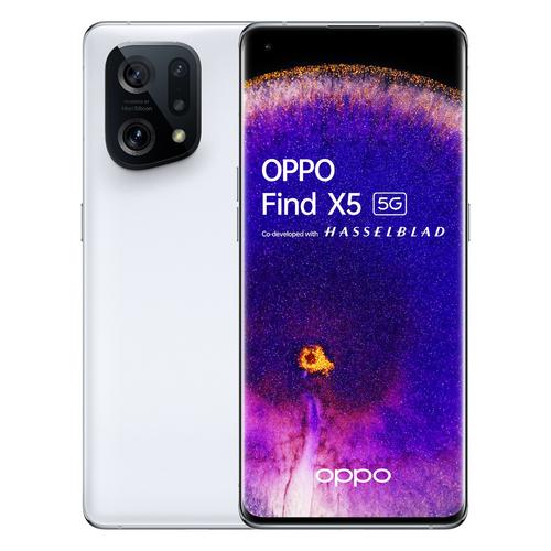 OPPO Find X5 16,6 cm (6.55") SIM doble Android 12 5G USB Tipo C 8 GB 256 GB 4800 mAh Blanco