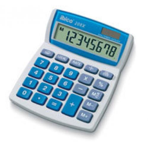 208X Escritorio Calculadora básica Azul, Blanco calculadora