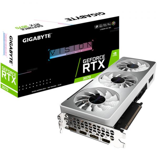 Gigabyte GeForce RTX 3070 VISION OC 8G (rev. 2.0) NVIDIA 8 GB GDDR6 - Imagen 1