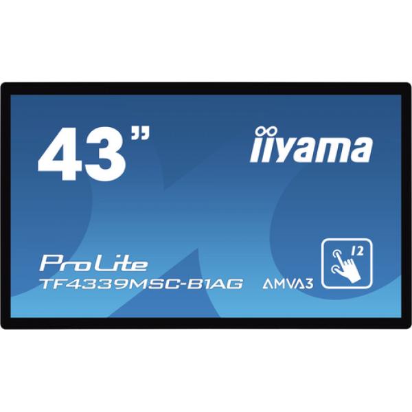 iiyama ProLite TF4339MSC-B1AG monitor pantalla táctil 109,2 cm (43") 1920 x 1080 Pixeles Multi-touch Multi-usuario Negro - Image