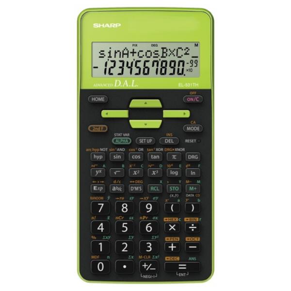 Sharp EL-531TH calculadora Bolsillo Calculadora científica Negro, Verde