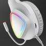 Mars Gaming MH222 Blanco, Cascos Gaming RGB Over Ear con Micrófono, Sonido HiFi, Cancelación de Sonido, Ultraligeros, PS4 PS5 Xb