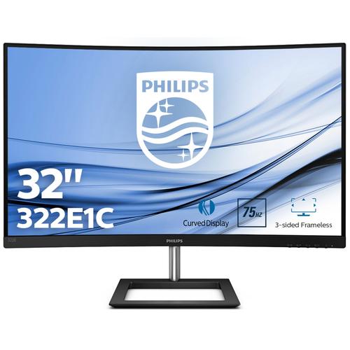 Philips E Line 322E1C/00 LED display 80 cm (31.5") 1920 x 1080 Pixeles Full HD LCD Curva Mate Negro