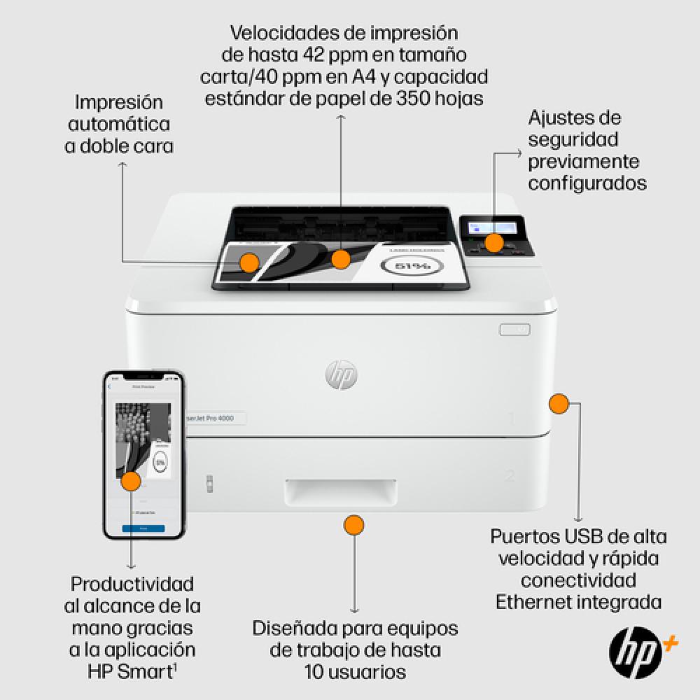 Laserjet Pro Impresora Hp 4002dne Blanco Y Negro Impresora Para Pequeñas Y Medianas Empresas 8181