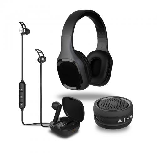 BTC-413 auricular y casco Inalámbrico Diadema, Dentro de oído Llamadas/Música Bluetooth Negro