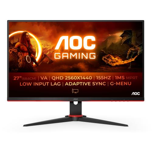 G2 Q27G2E/BK pantalla para PC 68,6 cm (27") 2560 x 1440 Pixeles Quad HD Negro, Rojo