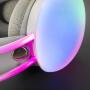 Mars Gaming MH-GLOW Rosa Auriculares 360° Full Chroma RGB Flow Micrófono Cancelación de Ruido Diseño Ultra-ligero Almohadillas M