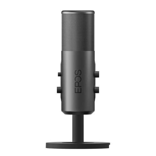 Microfono streaming epos b20 gris usb tipo c - jack 3.5mm - incluye soporte - 48khz