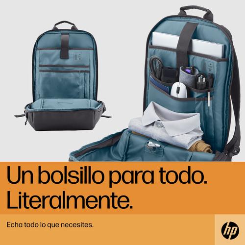 HP Mochila para portátil Travel de 15,6 pulgadas y 18 litros, color gris
