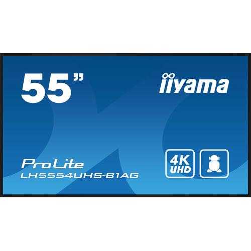 iiyama LH5554UHS-B1AG pantalla de señalización Pantalla plana para señalización digital 138,7 cm (54.6") LCD Wifi 500 cd / m² 4K