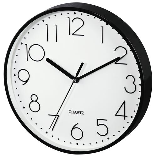 Hama PG-220 Reloj de pared de cuarzo Círculo Negro, Blanco