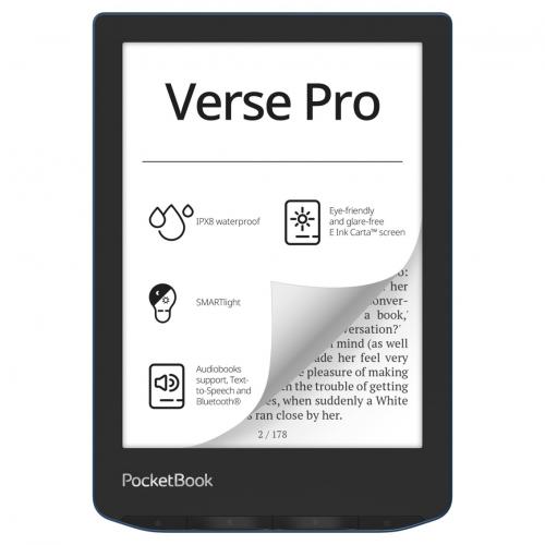 Libro electronico ebook pocketbook verse pro ereader 6pulgadas 16 gb azul - azure