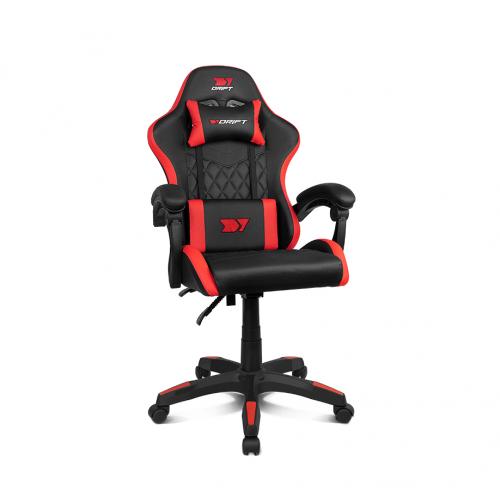 DR35BR silla para videojuegos Silla para videojuegos de PC Asiento acolchado Negro, Rojo