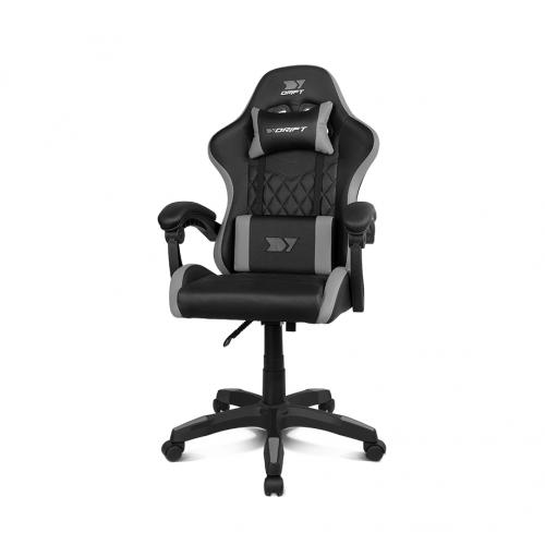 DR35BG silla para videojuegos Silla para videojuegos de PC Asiento acolchado Negro, Gris