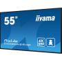 iiyama PROLITE Pizarra de caballete digital 139,7 cm (55") LED Wifi 500 cd / m² 4K Ultra HD Negro Procesador incorporado Android