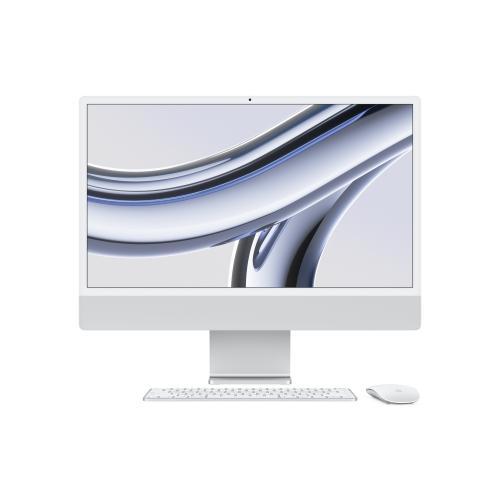 iMac M3 Apple M 59,7 cm (23.5") 4480 x 2520 Pixeles 8 GB 256 GB SSD PC todo en uno macOS Sonoma Wi-Fi 6E (802.11ax) Plata