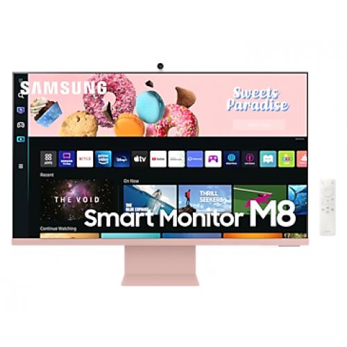 Samsung S32BM80PUU 81,3 cm (32") 3840 x 2160 Pixeles 4K Ultra HD LCD Rosa, Blanco