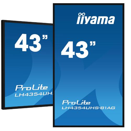 iiyama LH4375UHS-B1AG pantalla de señalización 108 cm (42.5") LCD 500 cd / m² 4K Ultra HD Procesador incorporado Android 8.0 18/