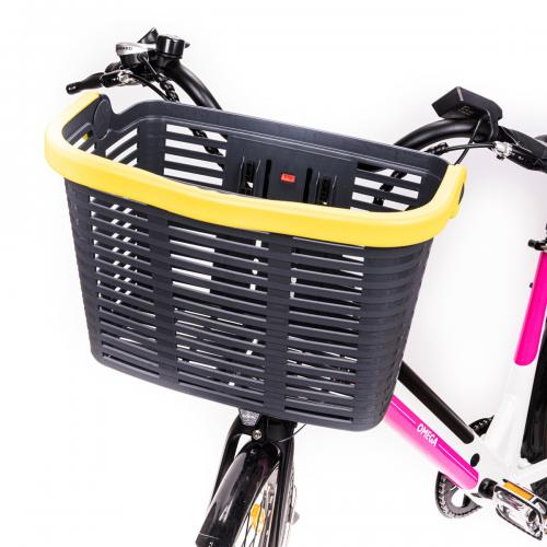 UP-BSK-EBK bolsa para bicicletas y cesta Frente Cesta para bicicleta Plástico Negro, Amarillo