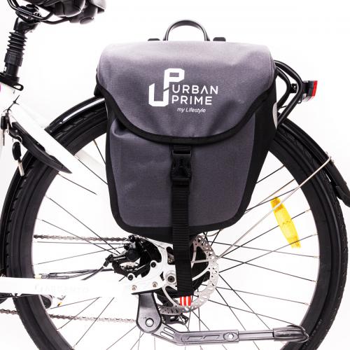 UP-BAG-EBK bolsa para bicicletas y cesta Parte trasera Maleta de transporte para bicicleta Tela Negro