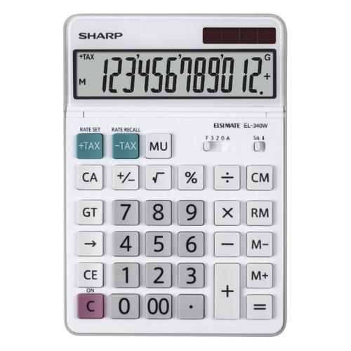 Sharp EL-340W calculadora Escritorio Pantalla de calculadora Blanco