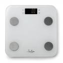 HBAS1501 báscula de baño Rectángulo Gris, Blanco Báscula personal electrónica