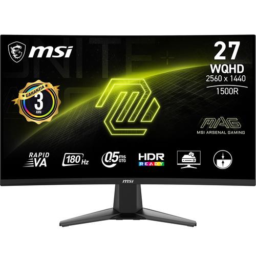 MSI MAG 27CQ6F pantalla para PC 68,6 cm (27") 2560 x 1440 Pixeles Quad HD LCD Negro