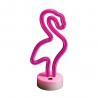 Lampara forever neon led on a stand flamingo pink