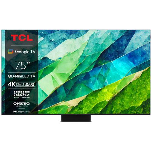 TCL C855 Series 75C855 Televisor 190,5 cm (75") 4K Ultra HD Smart TV Wifi Negro 3500 cd / m²