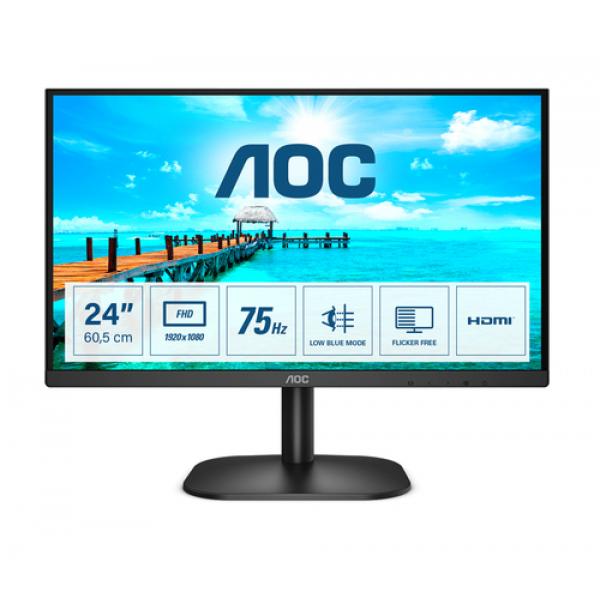 AOC B2 24B2XHM2 pantalla para PC 60,5 cm (23.8") 1920 x 1080 Pixeles Full HD LCD Negro - Imagen 1