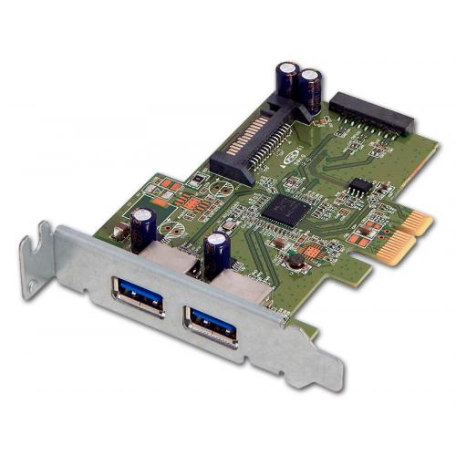 PCIe USB 3.0 PoE Low Profile Tarjeta controladora PCI Express 2 Puertos USB 3.0 PoE - Imagen 1