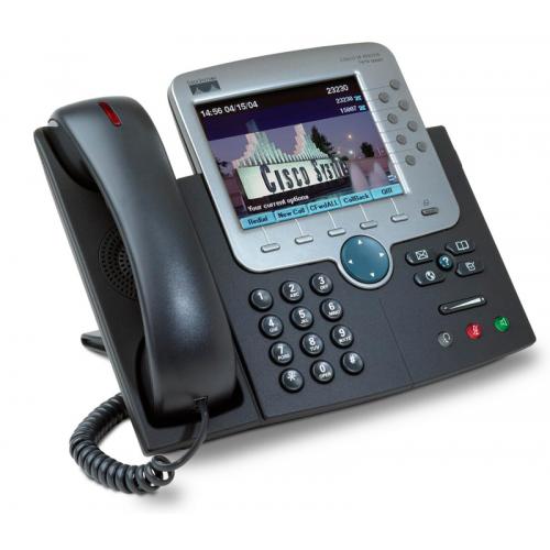 CISCO IP PHONE 7975 SCCP, SIP - 8 Líneas - Pantalla Color Táctil - 2 puertos Ethernet 10/100/1000 PoE - Toma Auriculares - Sopor