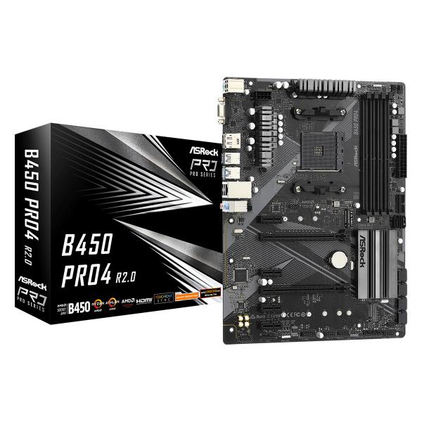 B450 Pro4 R2.0 AMD B450 Zócalo AM4 ATX - Imagen 1