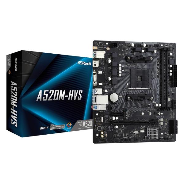 A520M-HVS AMD A520 Zócalo AM4 micro ATX - Imagen 1